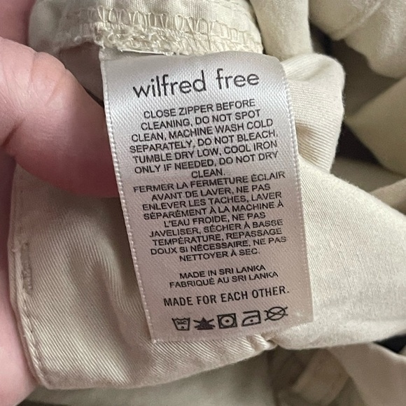 Wilfred free aritzia light khaki cotton cropped compass trouser pants - Picture 5 of 8